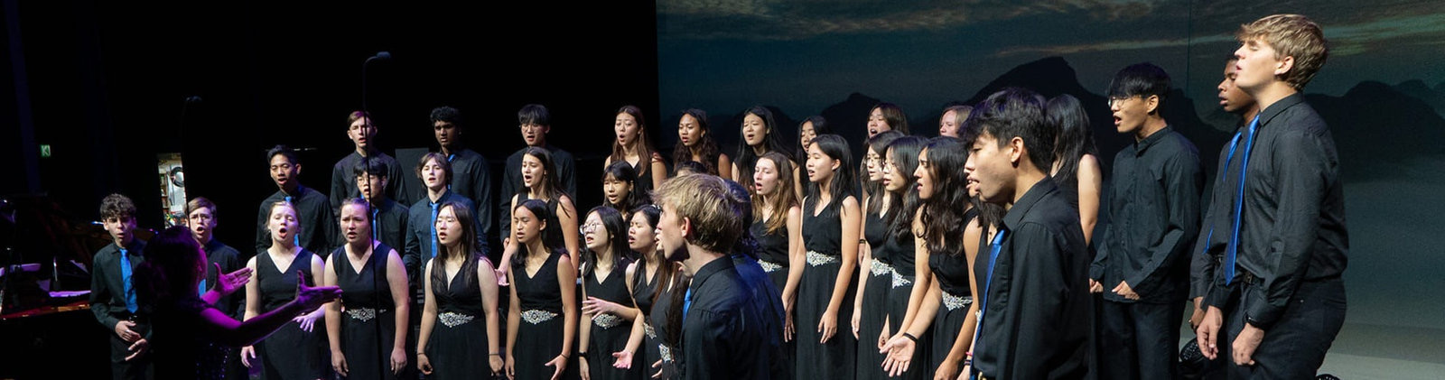 The choir singing in concert